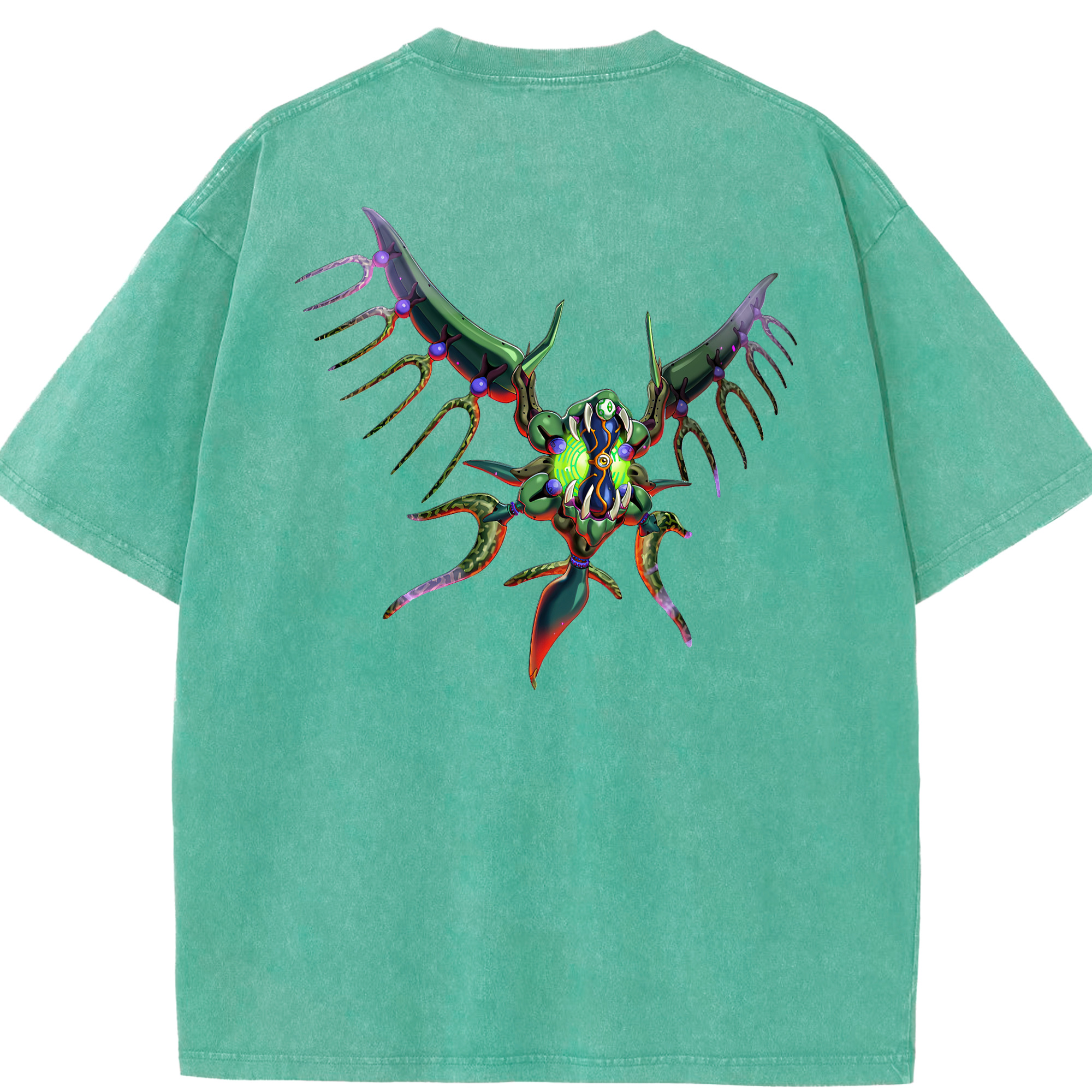 （画像用） 遊☆戯☆王 Yu-Gi-Oh! 綿100% ヴィンテージ風 半袖Tシャツ（背面プリント）